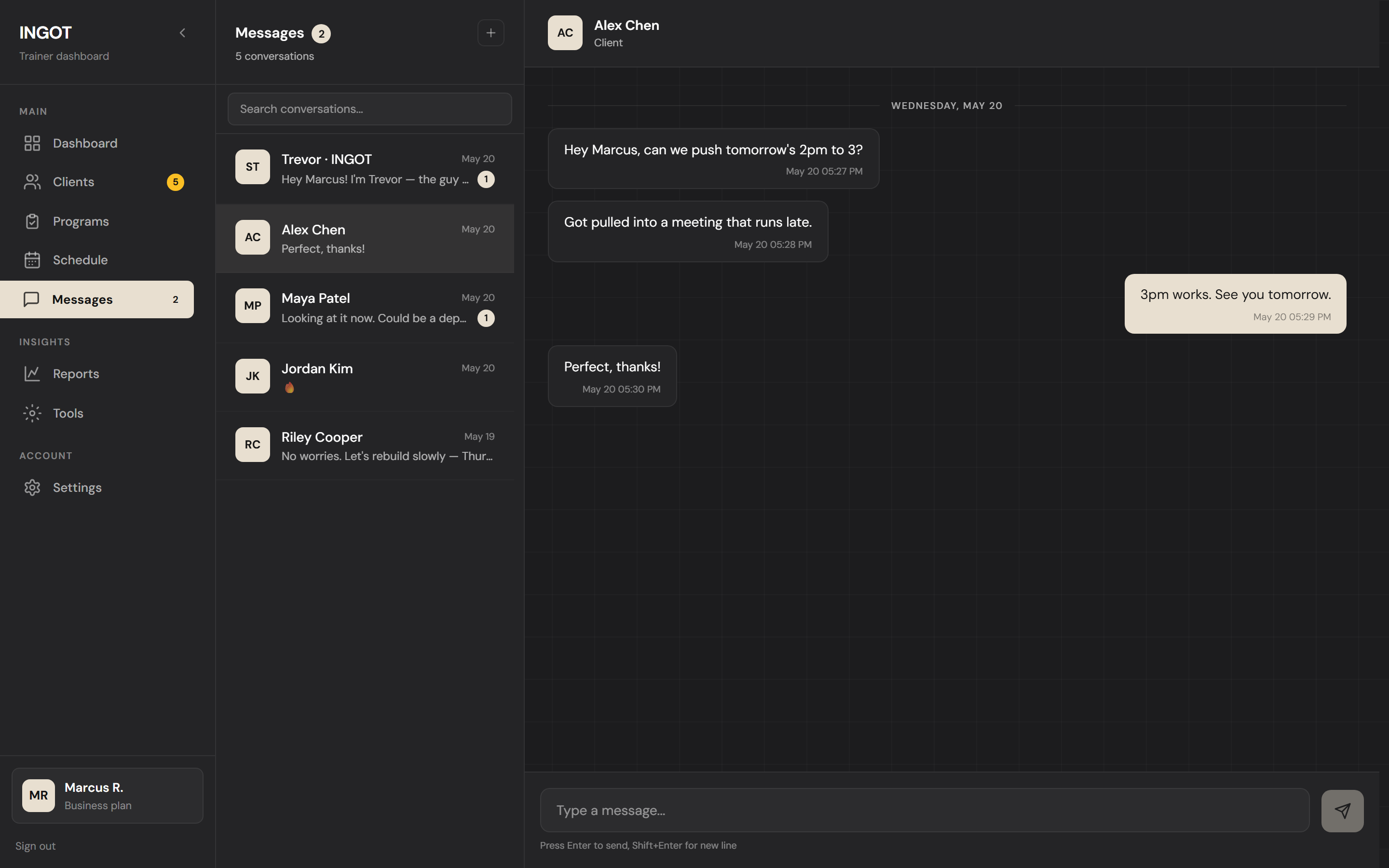One inbox with every client conversation